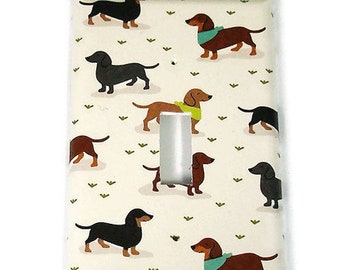 Light Switch Plate Outlet Rocker in Dear Doxie (244S)