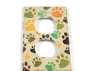 Outlet Light Switch Cover Wall Decor Switchplate Switch Plate in  Paw Print (165O)