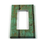 Farmhouse Rocker Switchplate in Faux Turquoise Barnwood 281R - Etsy