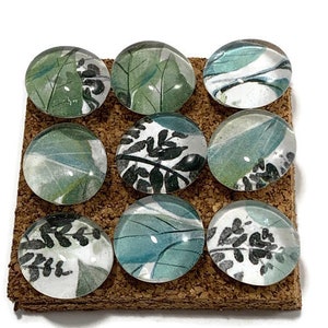 Decorative Glass Push Pins Thumb Tacks Cork Board Pins in Eucalyptus P19 image 1