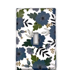 Light Switch Cover Wall Décor Switch Plate Switchplate in Ava Blue 082S image 1