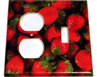 kitchen light switch cover strawberry wall decor combo switchplate in very berry 249c - Strawberry Kitchen Decoration kitchen light switch cover strawberry wall decor combo switchplate in very berry 249c - Strawberry Kitchen Decoration