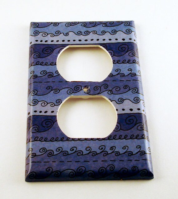 Light Switch Cover Switchplate Outlet in Funky Blue Waves Etsy