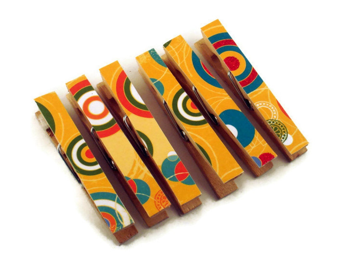 Altered Clothes Pins Decorative Wooden Clothespins in Pinata Etsy