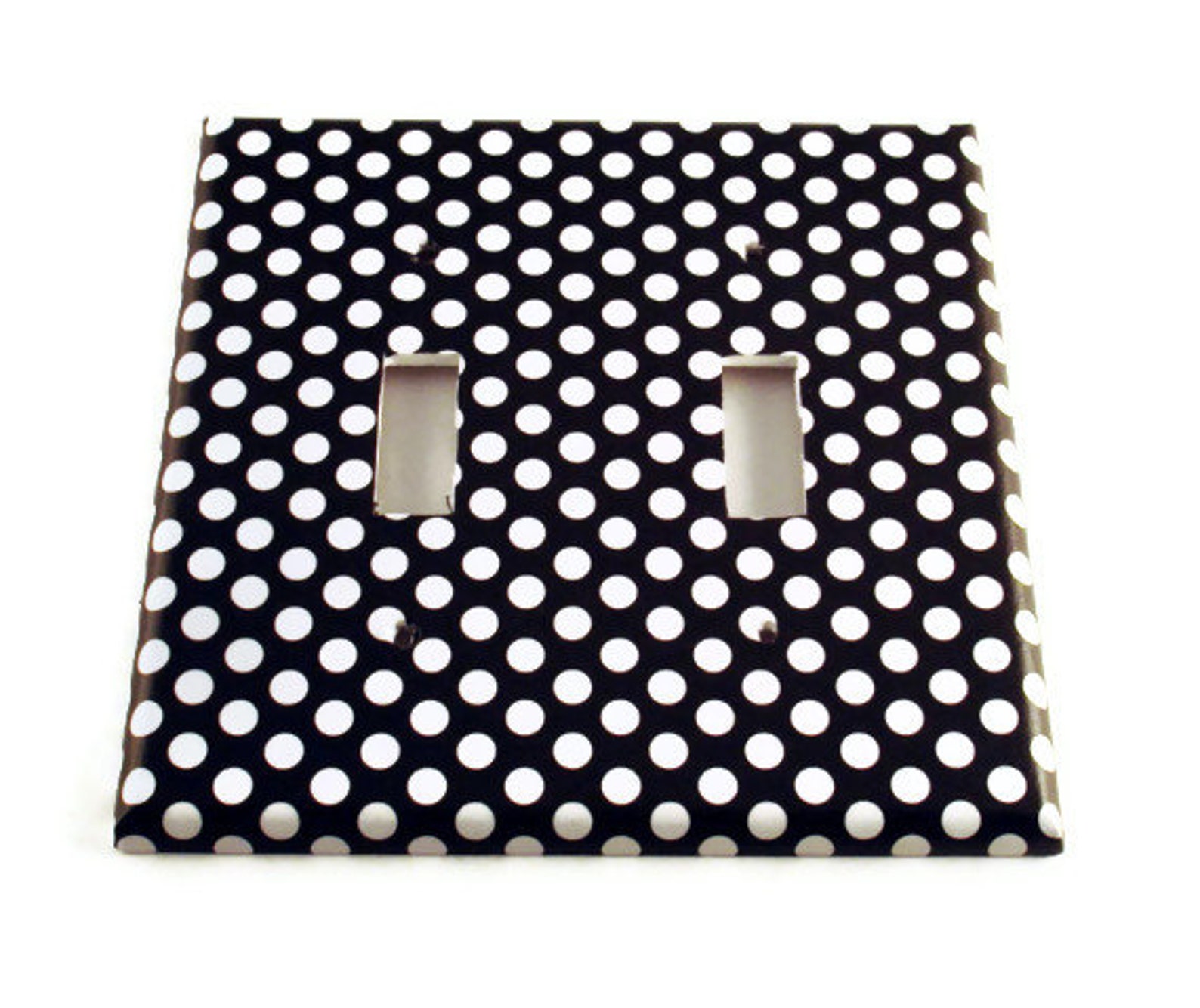Double Light Switch Cover Wall Decor Switchplate Switch Plate in Polka