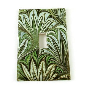 Light Switch Plate Wall Decor Light Switch Cover Multiple Styles  Green Swirl (234S)