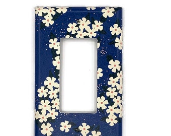 Rocker Light Switch Cover  Wall Decor Light  Switchplate  Switch Plate in Night Bloom (180R)