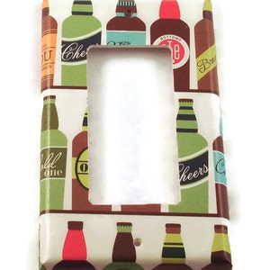 Rocker Light Switch Cover  Wall Decor  Switchplate in Brewski (167R)