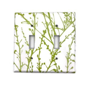 Double Toggle Light Switch Cover in Green Grass  (128D std)