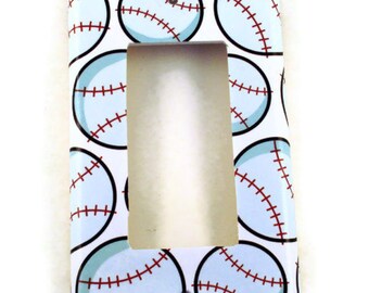 Light Switch Cover Wall Decor Baseball Boys Room Switch Plate Rocker in Home Run  (160R)