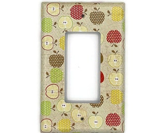 Rocker Light Switch Cover  Wall Decor Switch Plate Switchplate in  An Apple A Day (081R)