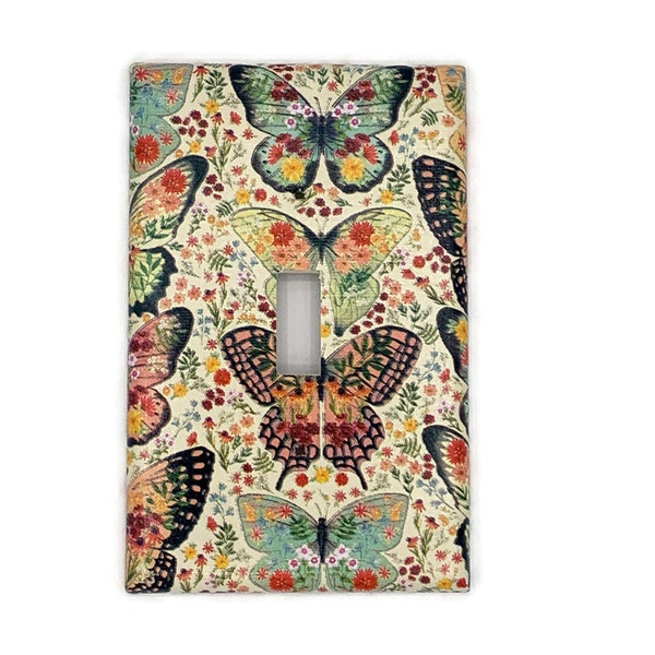 Switch Plate Light Switch Cover in Boho Butterfly  (091)