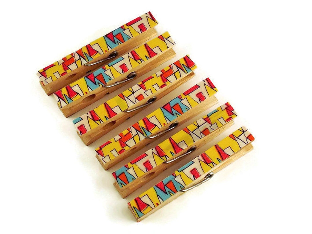 Altered Clothespin Clips Decorative Wooden Clothespins in - Etsy