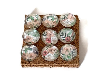 Cork Board Pins Decorative Push Pins  Thumb Tacks in Cottage Bouquet