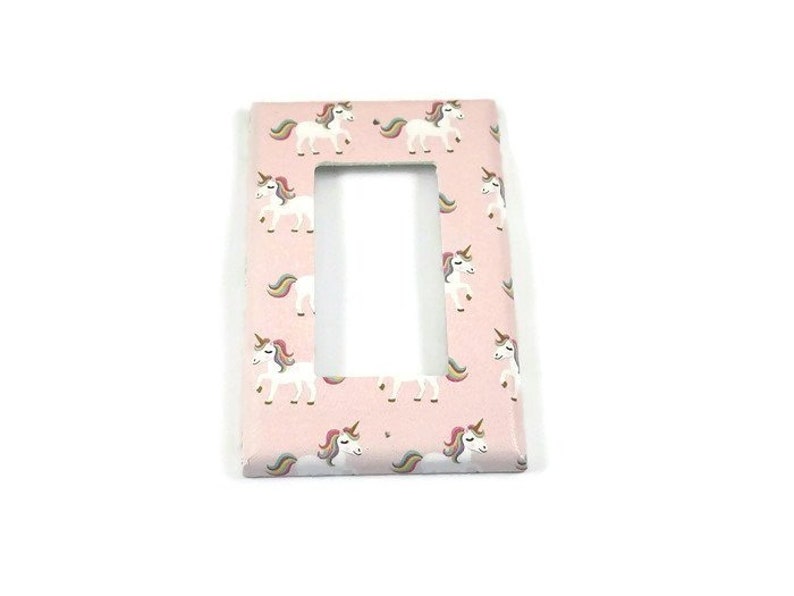 Pale Pink Rocker Switch Plate Outlet Cover in Unicorn 158R - Etsy