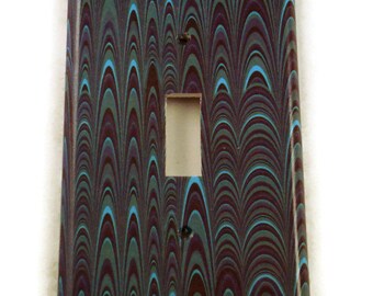 Light Switch Cover Wall Decor Switchplate  Switch Plate in Blue Marble  (083S)