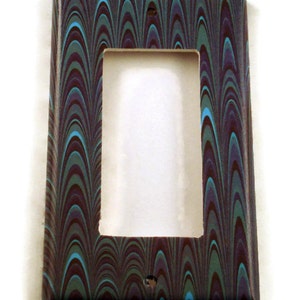 Light Switch Cover Wall Decor Toggle  Rocker Outlet Plate in Blue Marble  (083R)
