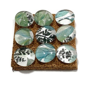 Decorative Glass Push Pins Thumb Tacks Cork Board Pins in Eucalyptus P19 image 2