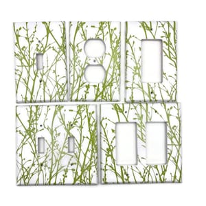 Light Switch Plate Wall Décor in Green Grass (128 mid)