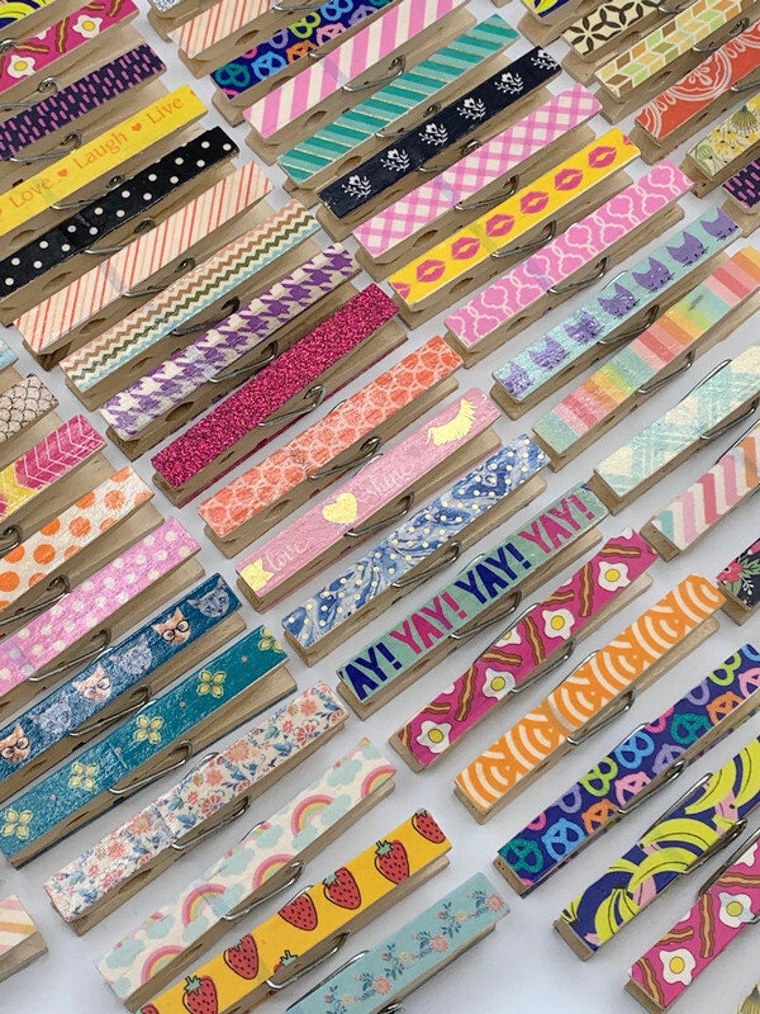 Funky Clips Clothespin Funky Mix Set of 15 Clips - Etsy