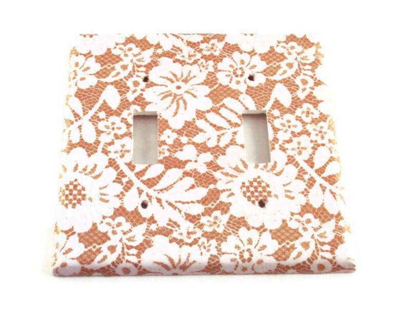 Light Switch Cover Wall Decor Double Light Switchplate Switch Plate in Chantilly 199D image 1