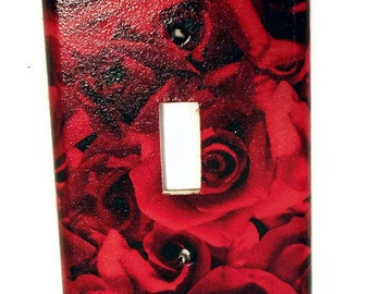 Light Switch Cover Wall Plates Switch Plate  Switchplate   in   Roses are Red (253S)