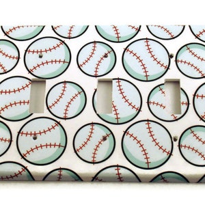 Triple Light Switch Cover Wall Decor Switchplate  in  Home Run (160T)