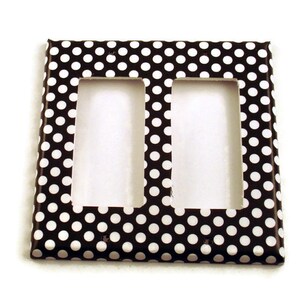 Polka Dot Double Light Switch Cover: Funky Home Decor