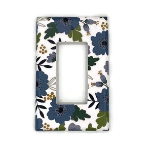 Light Switch Cover Wall Décor Switch Plate Switchplate in Ava Blue 082S Single Rocker