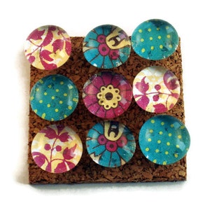 Decorative Glass Push Pins  Thumb Tacks Cork Board Pins in Funky Vintage  (P13)
