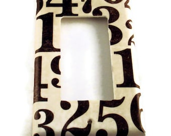 Switchplate  Rocker Light Switch Cover in Lucky Number (126R)