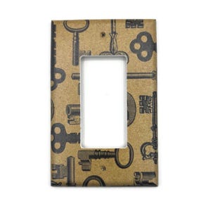 Rocker Light Switch Cover Wall Decor Switchplate Switch Plate in Keys (090R)