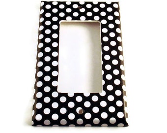 Rocker Switch Plate  Wall Decor Switchplate Light Switch Cover  in  Polka Dots Rock (207R)