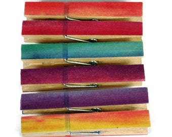 Altered Clothespin  Clips  Decorative  Wooden Clothespins in Color Crush