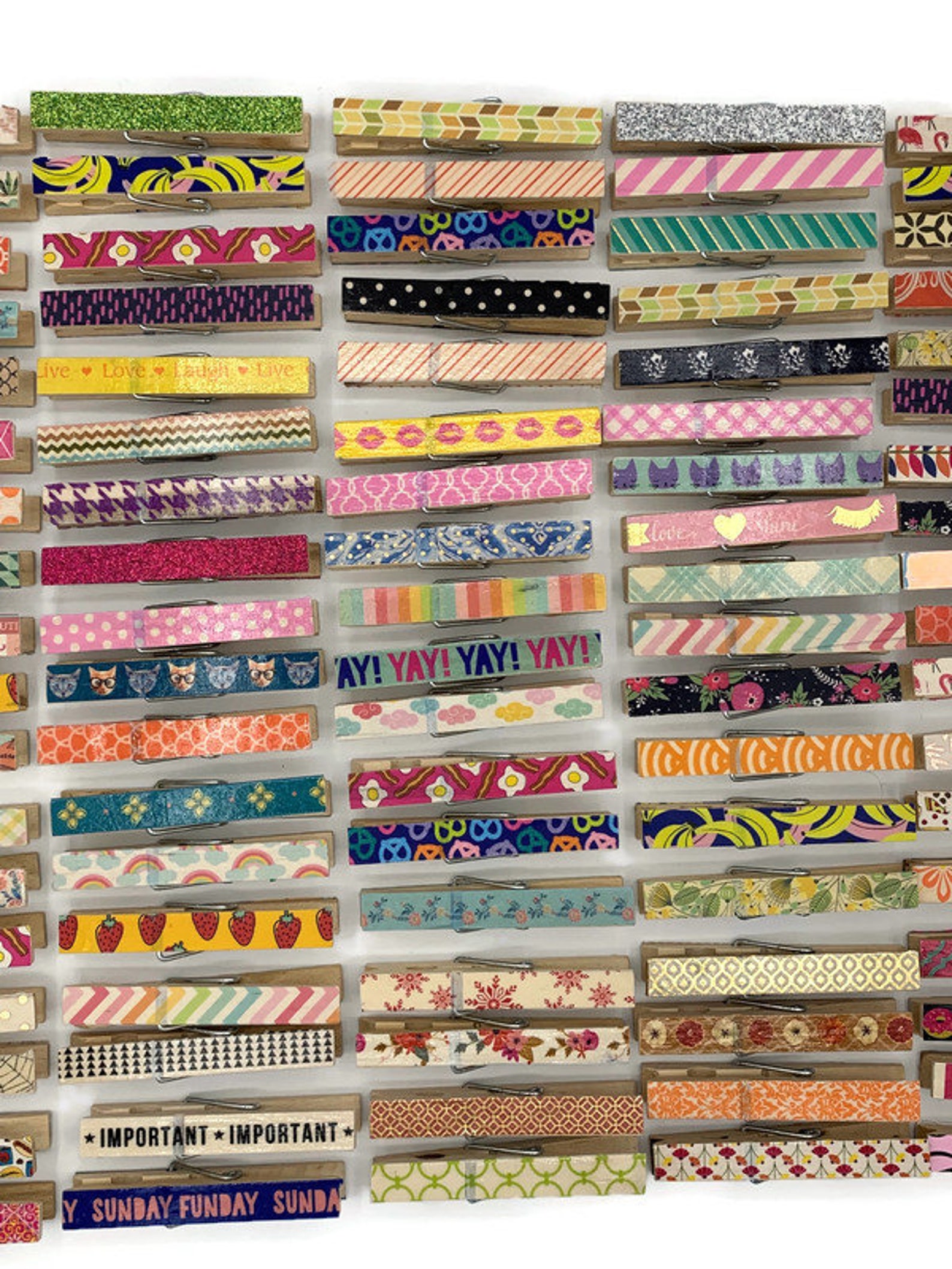 Funky Clips Clothespin Funky Mix Set of 15 Clips - Etsy
