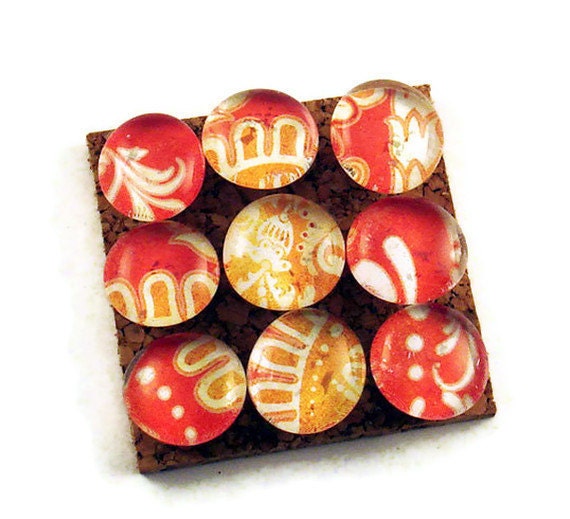Decorative Push Pins Cork Board Pins Thumb Tacks in Mandarin Etsy