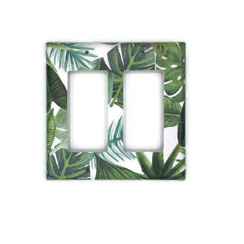 121DR Double Rocker Light Switch Cover Switchplate Wall Decor Light Switch Plate in Plant Life