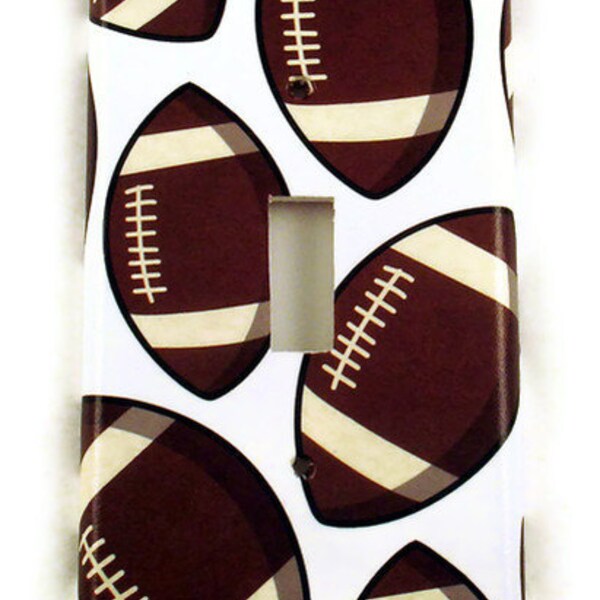 Football Switchplate Light Switch Cover  Sports Wall Decor  Switch Plate  in Touch Down  (159S)