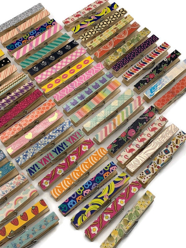 Funky Clips Clothespin Funky Mix Set of 15 Clips - Etsy