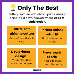 Może przedstawiać: Grafika z tekstem "Only The Best" i złotym pucharem. Grafika opisuje cechy koszulki: ultramiękka bawełna airlume, idealne dopasowanie unisex, projekt drukowany DTG i tkanina wstępnie skurczona.