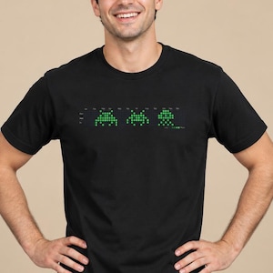 Space Invaders | Geek Github Contribution Graph Shirt For Agile and Capable Developers