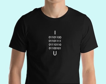 Maglietta Binary I Love U / Regalo per programmatori sviluppatori di software
