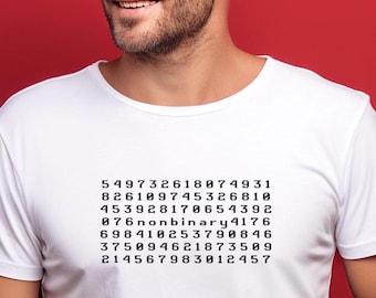 Camiseta de matriz no binaria / Ropa de programación inclusiva