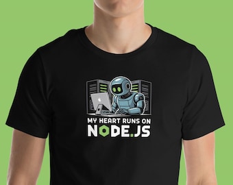 Node.js T-Shirt | Funny JavaScript Coder Tee, Tech Geek Gift