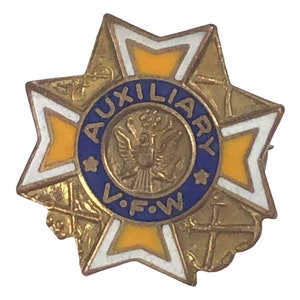 Vintage Auxiliary VFW Gold Tone Pin