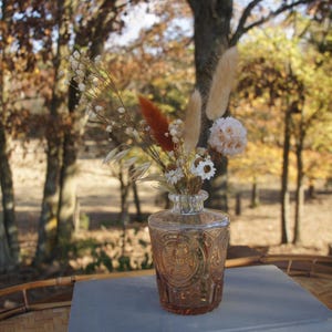 Fall Dried Wildflower Arrangment in Vintage Vase