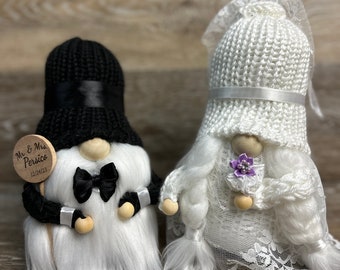 Bride and Groom Gnome, Wedding, Husband, Wife, Anniversary