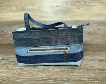 Upcycled Denim Handbag, Eco-Friendly Purse