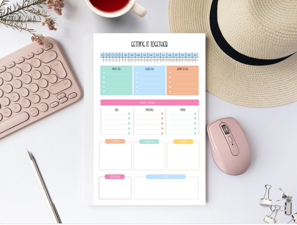 Editable Brain Dump Template Bundle | Printable to Do List | ADHD Daily ...