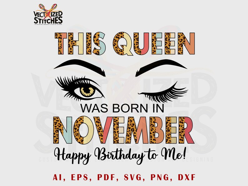This Queen Was Born in November Svg, November Svg Cut File, Birthday ...